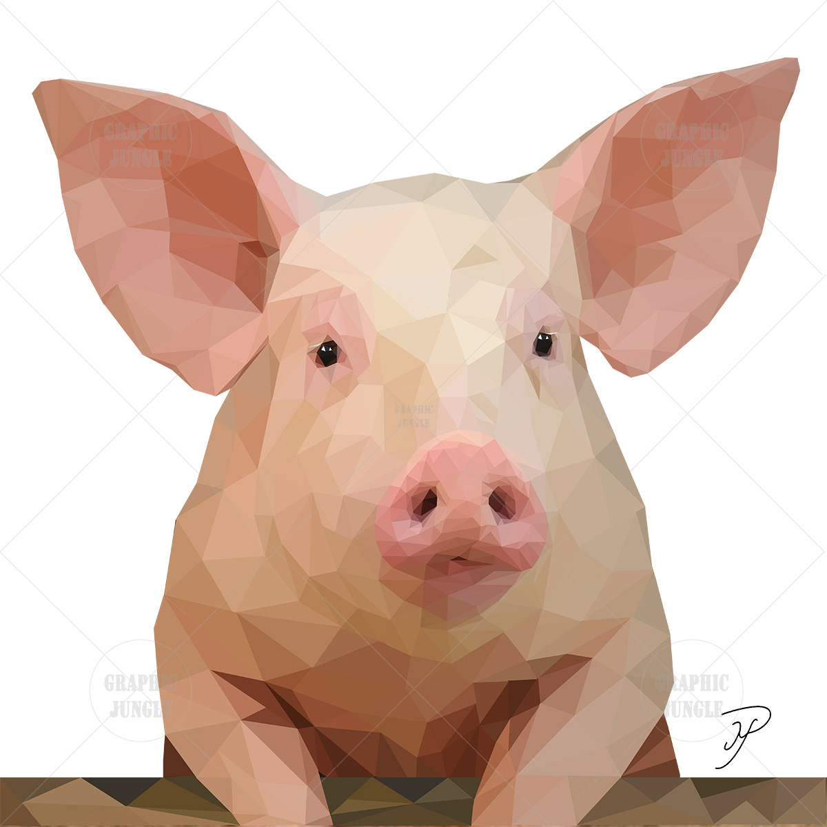 23 PIG SQUARE WHITE